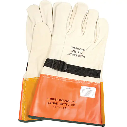 Leather Protector Gloves with Strap 12 - DWH12L12