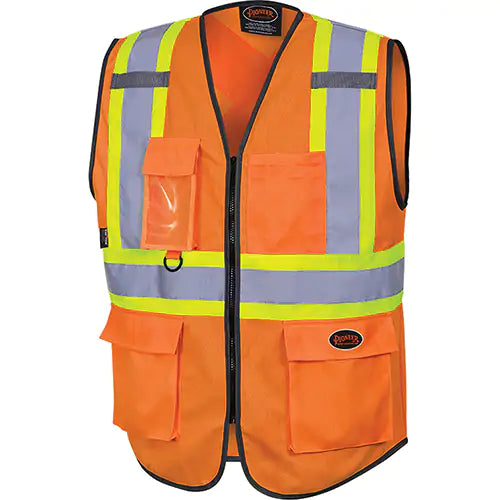 Zipper Front Safety Vest Large - V1023850-L