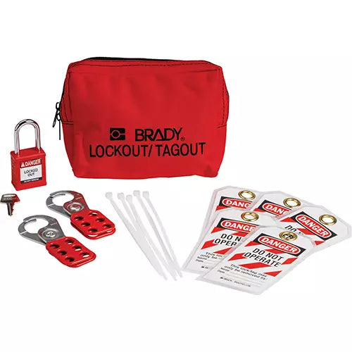 Lockout Tagout Kit with Nylon Safety Padlock in Pouch - 153668