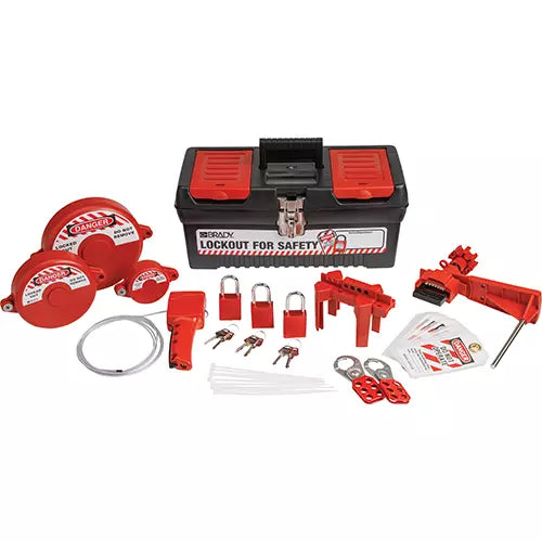 Lockout Tagout Kit with Aluminum Safety Padlocks in Toolbox - 153671
