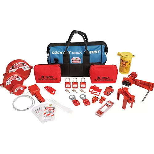 Lockout Tagout Kit with Nylon Safety Lockout Padlocks in Duffel Bag - 153672
