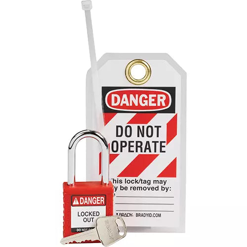 Nylon Safety Lockout Padlock & Tag Kit - 153673