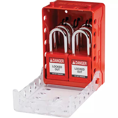 Ultra Compact Group Lockout Box with Nylon Safety Lockout Padlocks - 153675