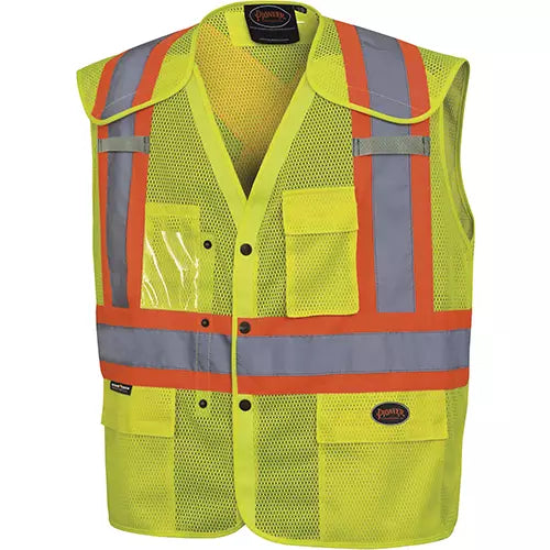 Drop-Shoulder Safety Vest with Snaps 2X-Large/3X-Large - V102196A-2/3XL