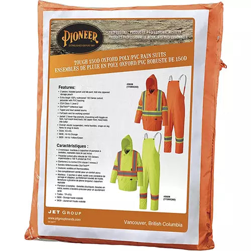 210D Waterproof Rain Suit Small - V1080250-S