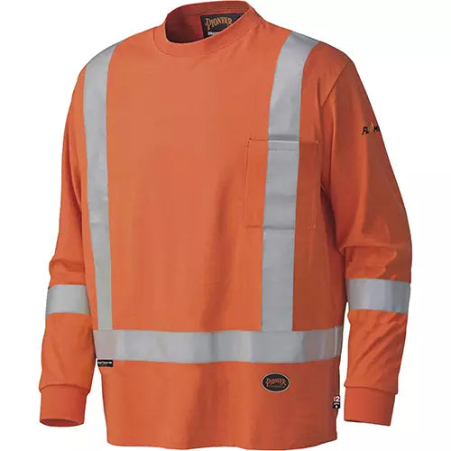 Flame-Resistant Long-Sleeved Safety Shirt Small - V2580450-S