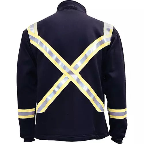 Flame Resistant Striped Full Zip Fleece Jacket X-Large - OSN324-XL