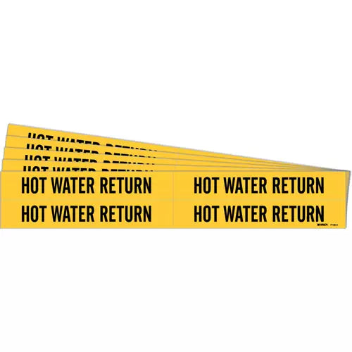 "Hot Water Return" Pipe Markers - 7148-4-PK