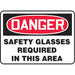 "Safety Glasses Required" Sign - MPPA002VS