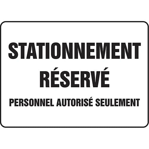 "Stationnement réservé" Parking Sign - FRMVHR400VA