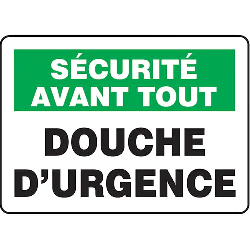 "Douche d'urgence" Sign - FRMFSD953VA