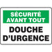 "Douche d'urgence" Sign - FRMFSD953VA