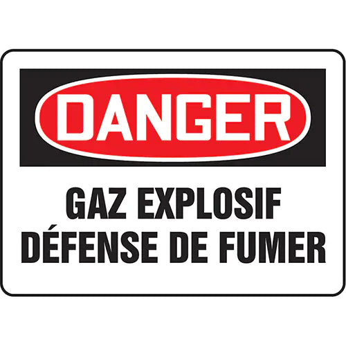 "Gaz explosif défense de fumer" Sign - FRMCHG058VP