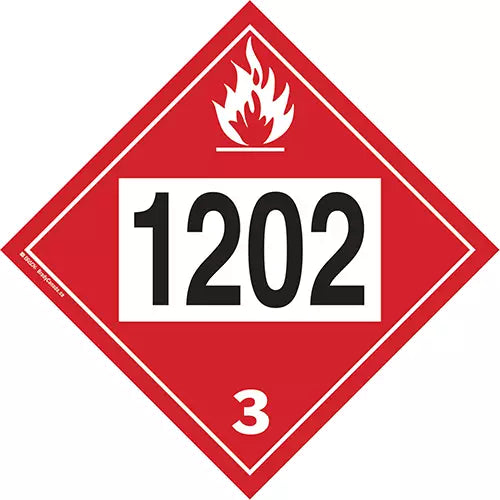1202 Fuel Oil Flammable Liquid TDG Placard 10-3/4" - 09095R 1202