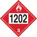 1202 Fuel Oil Flammable Liquid TDG Placard 10-3/4" - 09095R 1202