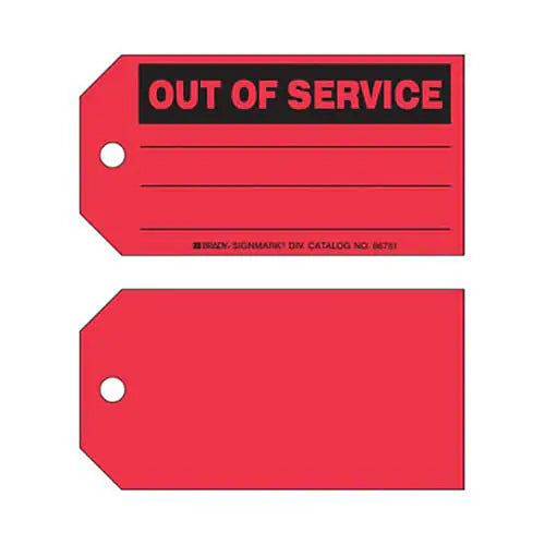 "Out Of Service" Production Tags - 86751