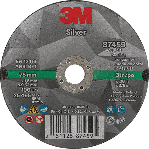 Silver Cut-Off Wheel 3/8"-24 - AB87459