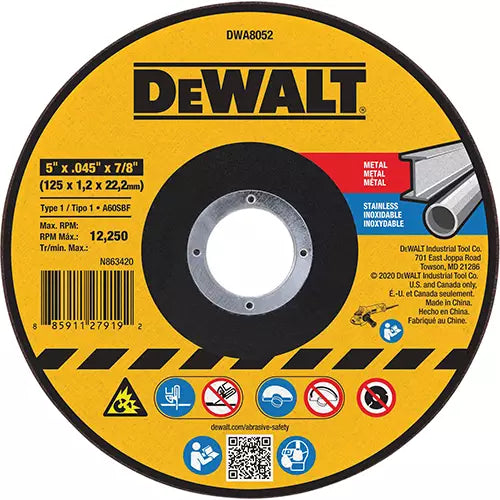 Metal Cut-Off Wheel 7/8" - DWA8052