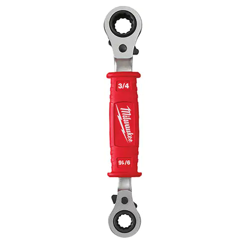 Lineman's 4-in-1 Insulated Ratcheting Box Wrench 1/2"/9/16"/5/8"/3/4" - 48-22-9212