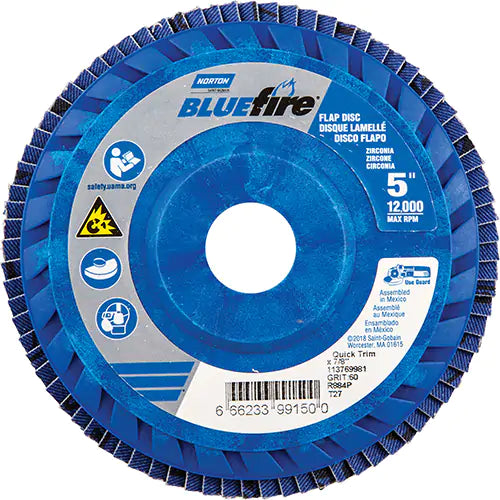 BlueFire™ R884P Coarse Grit Flap Disc 7/8" - 66623399150
