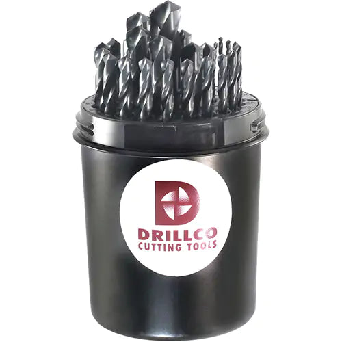 Drillco® Nitro Heavy-Duty Jobber Length Drill Bit Set 1/16" - 1/2" by 64ths - 400NW29