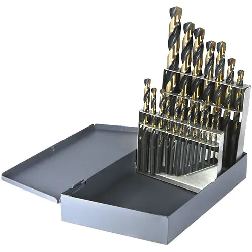 Drillco® Nitro Heavy-Duty Jobber Length Maintenance Drill Bit Set - 400N19