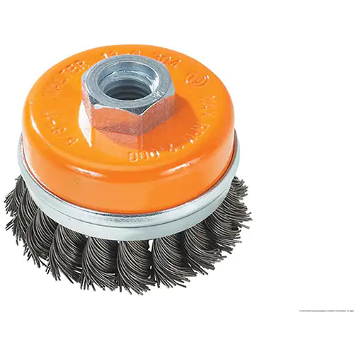 Knot-Twisted Wire Cup Brush with Ring 5/8"-11 - 13G404
