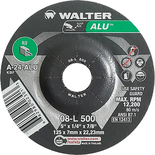 Aluminium Depressed Centre Grinding Wheels 7/8" - 08L500