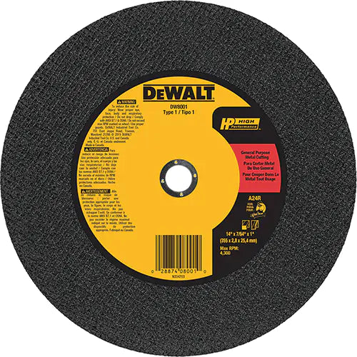 General Purpose Metal Cutting Chop Saw Wheel 1" - DW8001