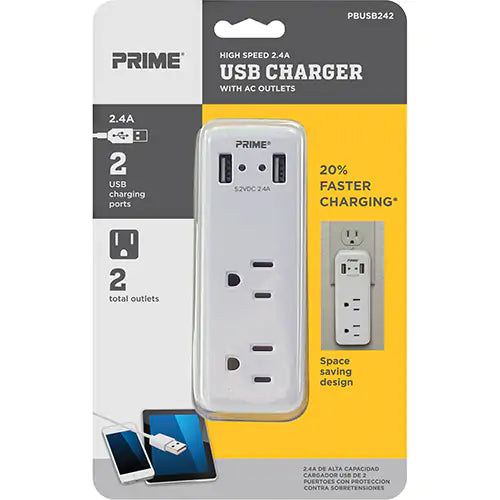 Prime® USB Charger - PBUSB242