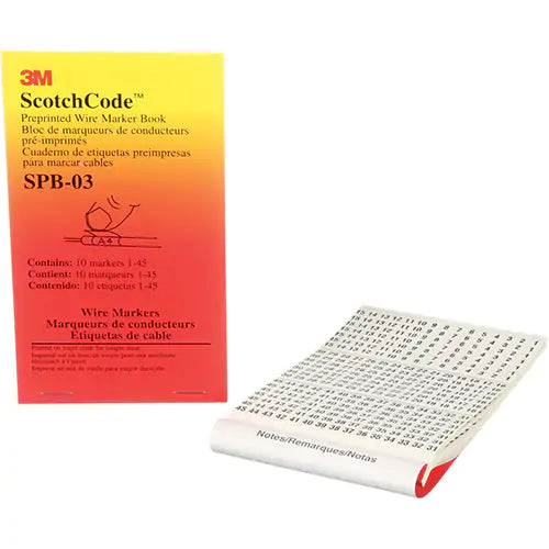 ScotchCode™ Pre-Printed Wire Marker Book - SPB-03