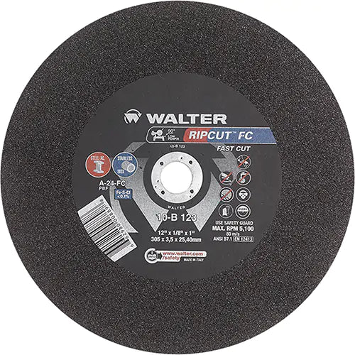 Ripcut™ Stainless Steel & Steel Cut-Off Wheel for Stationary Saws 1" - 10B123
